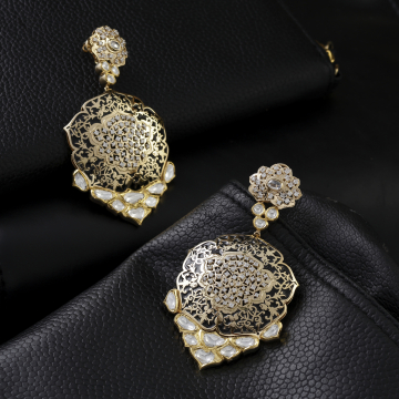 Royal Filigree Polki Earrings