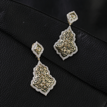 Ornate Floral Lattice Earrings
