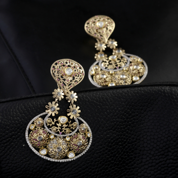 Garden Royale Filigree Chandbali Earrings