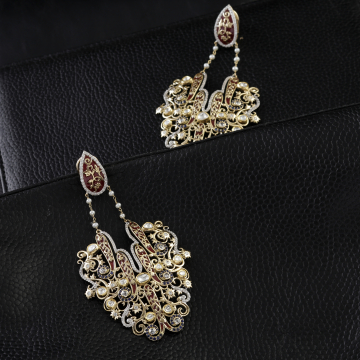 Imperial Scarlet Enamel Filigree Earrings