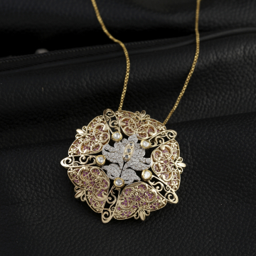 Golden Petal Harmony Pendant
