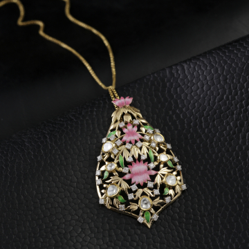 Blossoming Cascade Enamel Pendant