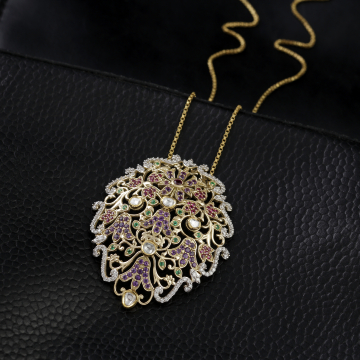 Peacock Grace Meenakari Chandbali Earrings