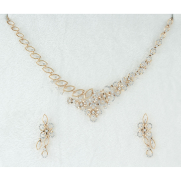 Diamond Blossom Necklace Set
