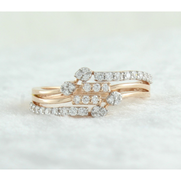 Triple Row Diamond Band Ring