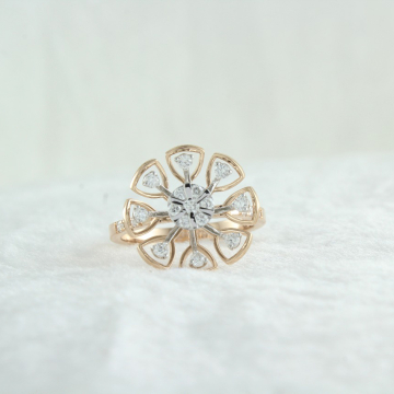 Diamond Petal Burst Ring
