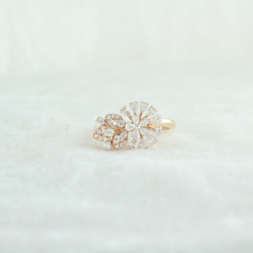 Twin Floral Diamond Ring