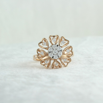 Heart Petal Diamond Ring