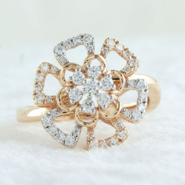 Diamond Petal Bloom Ring