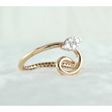 Minimalist Diamond Leaf Ring