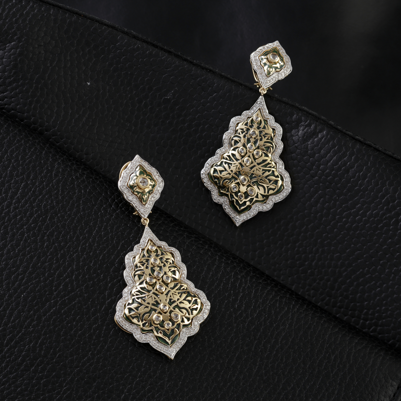 Ornate Floral Lattice Earrings main product image