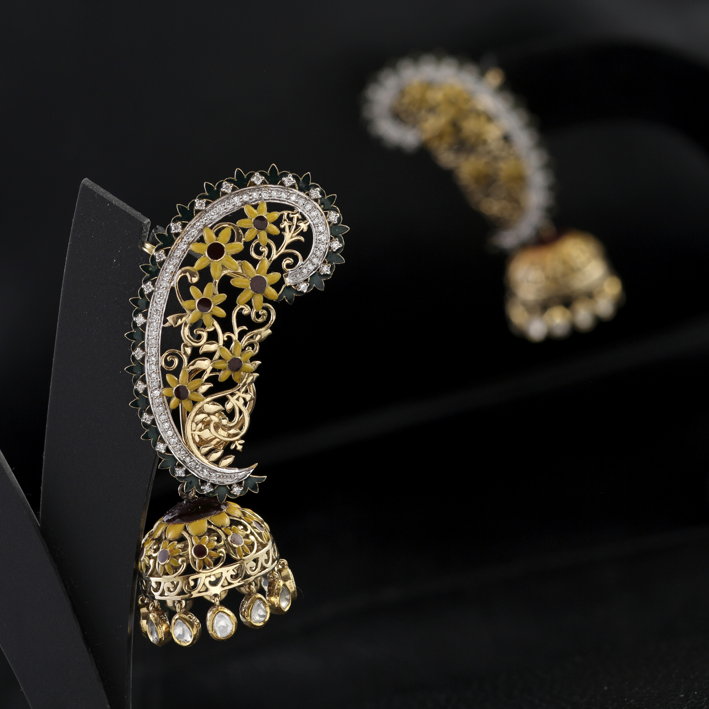 Vintage Bloom Paisley Jhumka Earrings main product image