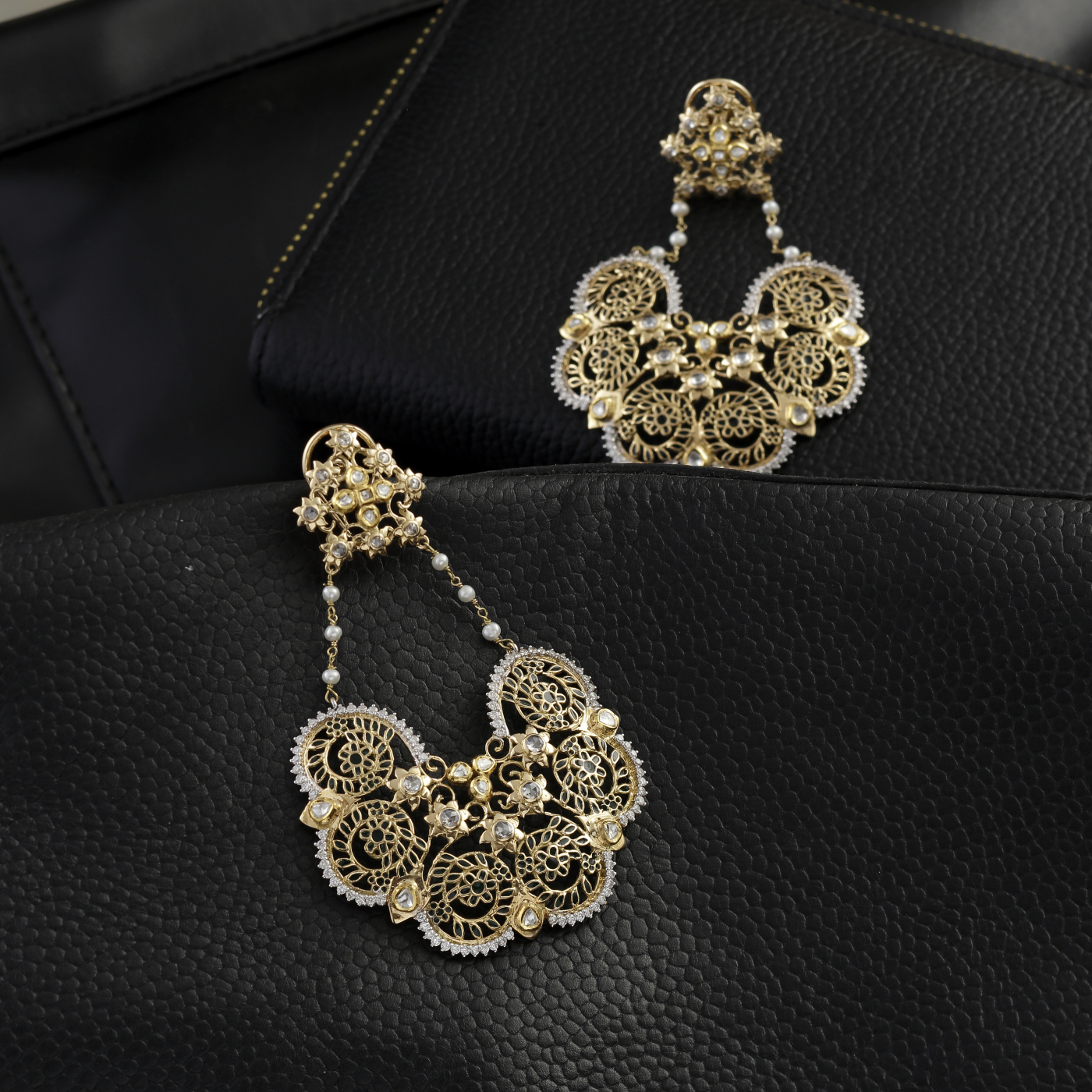 Celestial Bloom Filigree Dangler Earrings main product image