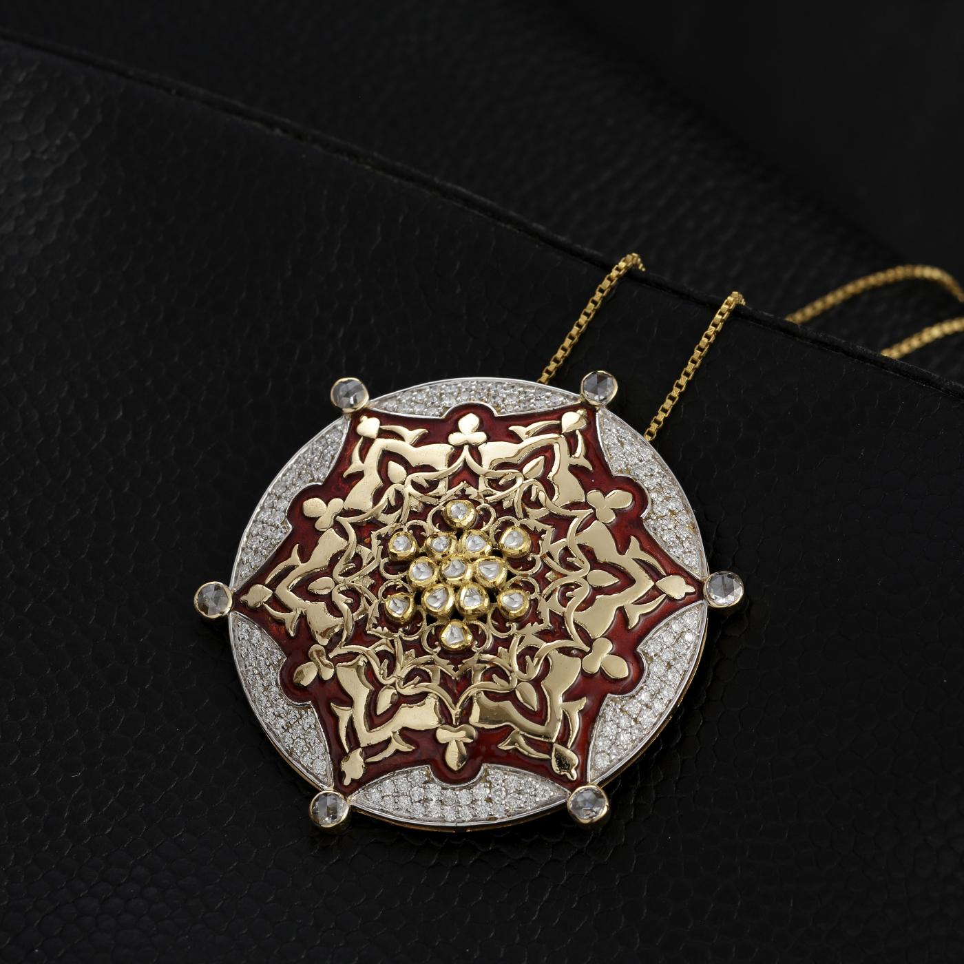 Imperial Starburst Meenakari Pendant main product image