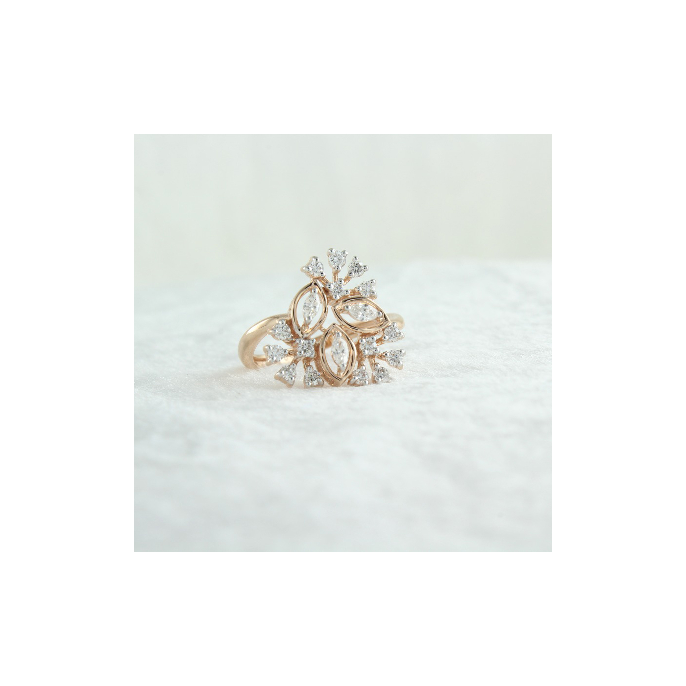 Diamond Blossom Ring main product image