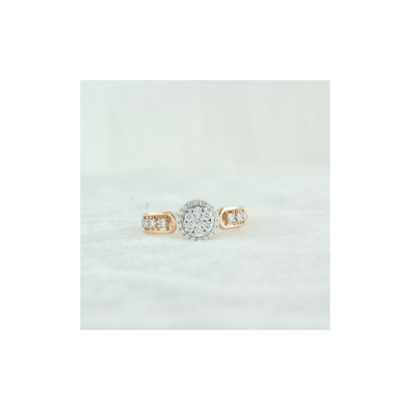 Classic Round Cluster Diamond Ring main product image