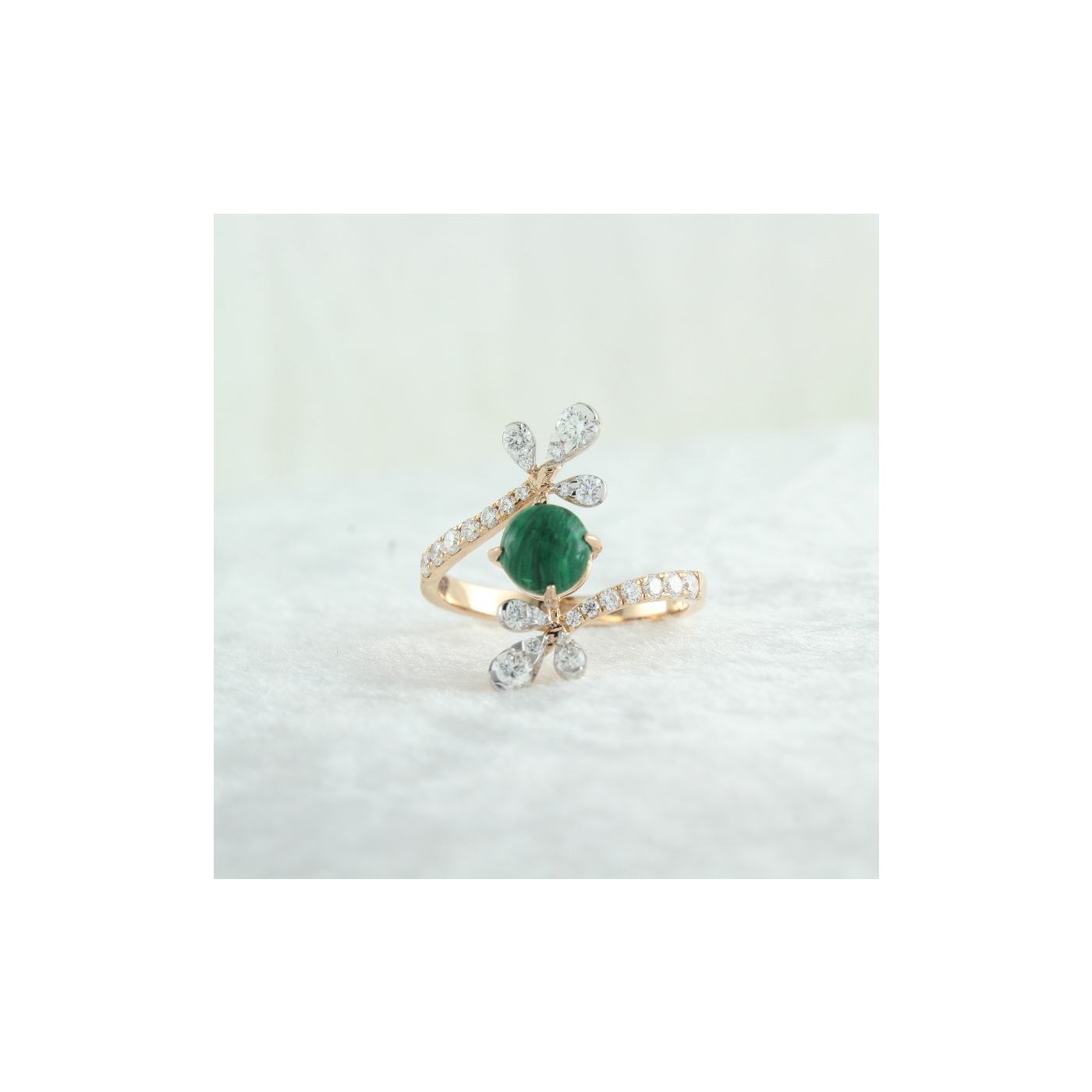 Emerald Leaf Diamond Ring main product image