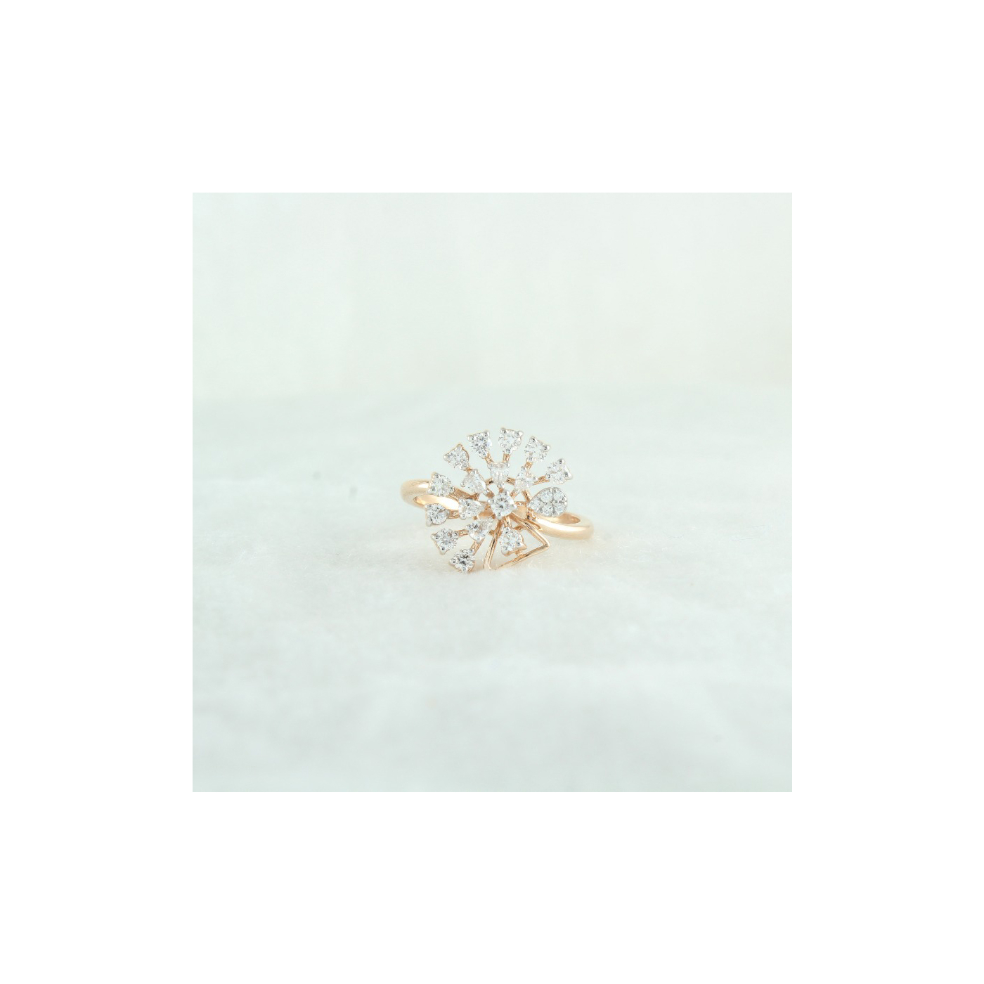 Diamond Sunburst Ring main product image