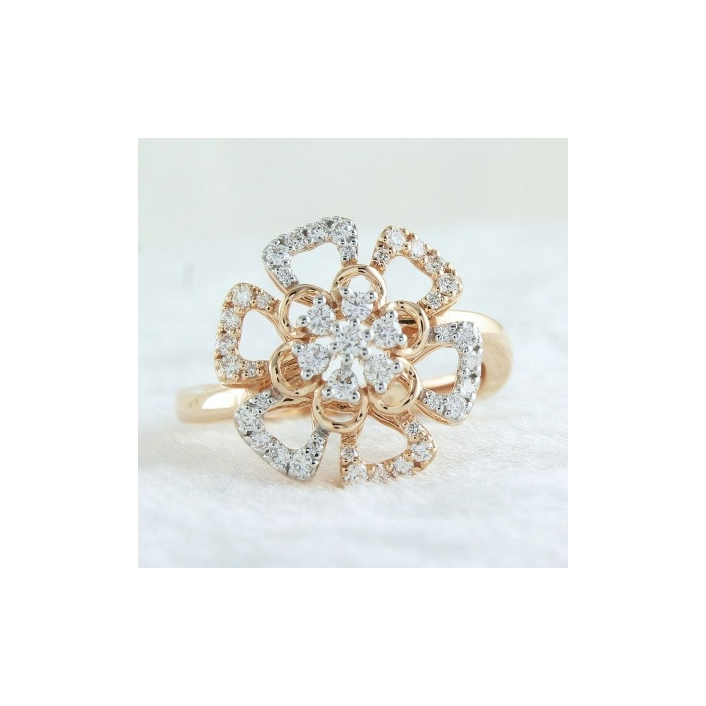 Diamond Petal Bloom Ring main product image