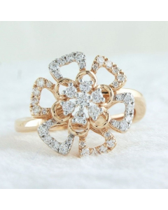 Diamond Petal Bloom Ring